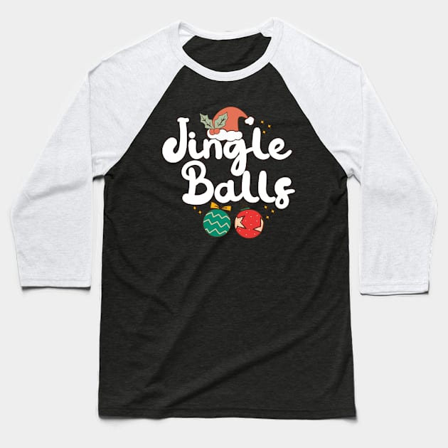 Jingle Balls Baseball T-Shirt by LMW Art